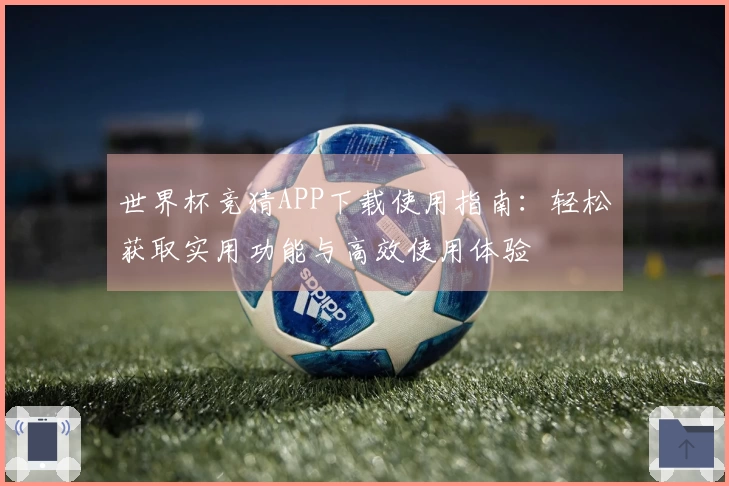 世界杯竞猜APP下载使用指南：轻松获取实用功能与高效使用体验