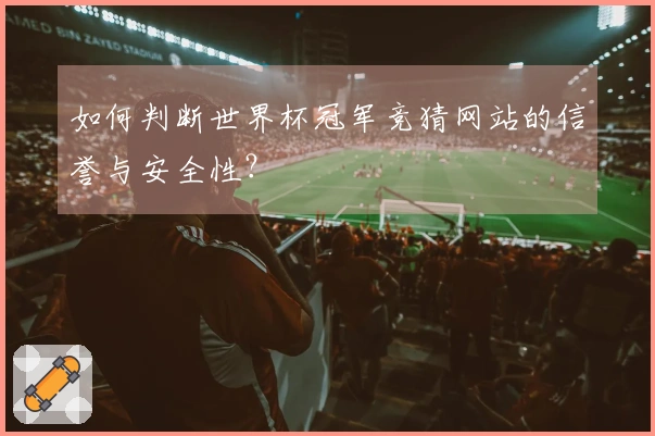 如何判断世界杯冠军竞猜网站的信誉与安全性？